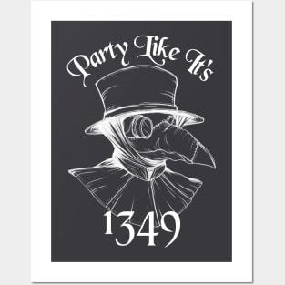 Party with the Plague Doctor - White Posters and Art